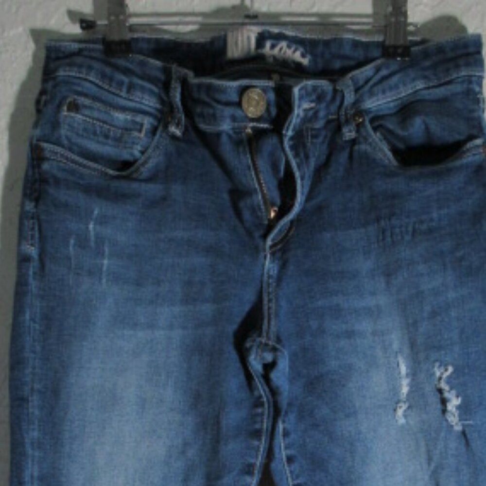 Kut From the Kloth Size 10 Distressed Skinny Jeans Medium Wash